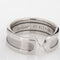 Bague 52 CARTIER - Bague Double C Logo Or Blanc 58 Facettes G5835
