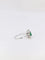 Bague 58 Bague marguerite carrée or blanc émeraude diamants 58 Facettes J206