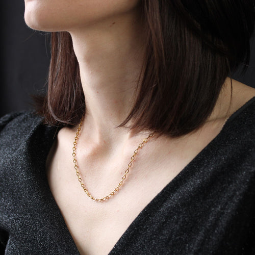 Collier Chaine ancienne maillons losangiques 58 Facettes 20-537