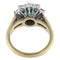 Bague 57 Bague en or jaune et blanc entourée d'émeraudes et de diamants 58 Facettes G3457-1