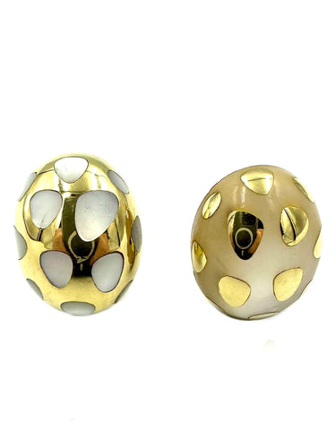Boucles d'oreilles TIFFANY & Co. - Boucles d’oreilles or jaune et nacre 58 Facettes