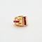 Bague 55 Bague Tank or jaune et Rubis 58 Facettes