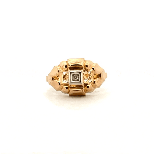 Bague 59 Bague Tank Or Jaune 18k & Diamant 58 Facettes 65-GS35530