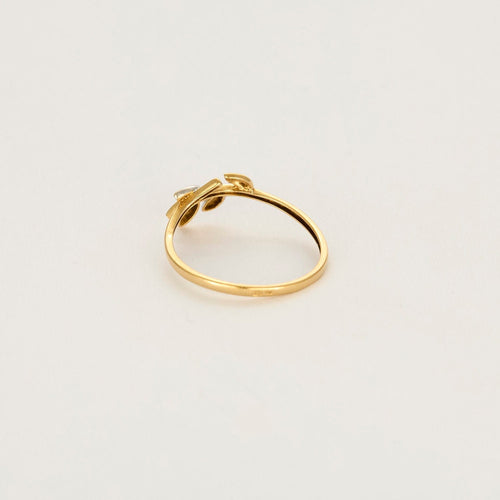 Bague 53 Bague or jaune et gris 58 Facettes CHAL02462