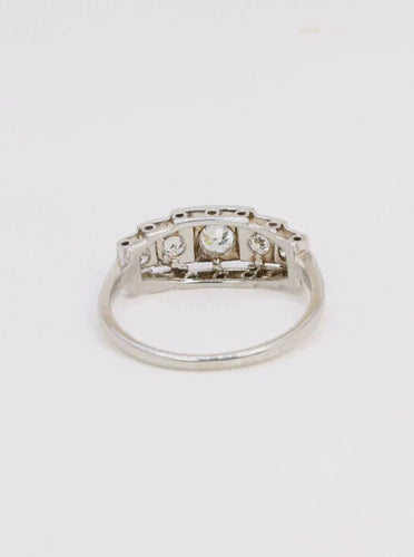 Bague 54 Bague jarretière Art-Déco avec diamants 58 Facettes J29