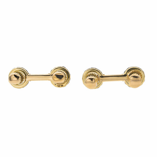 Boutons de manchette Van Cleef & Arpels - Boutons de manchette Or jaune Saphir 58 Facettes