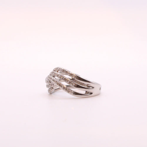 Bague Bague Noeud  de Diamants or blanc 18k 58 Facettes