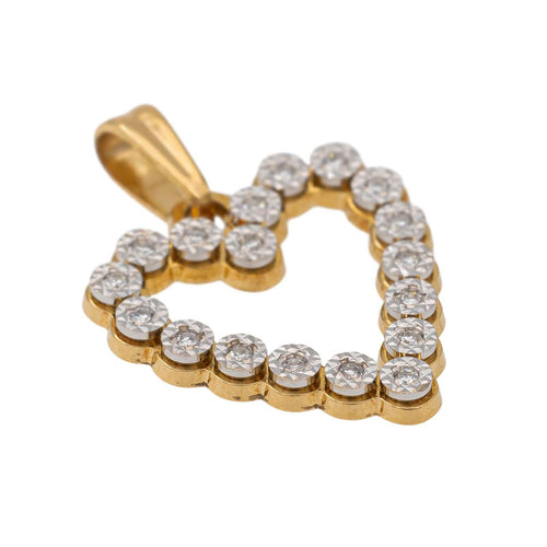 Pendentif Pendentif Coeur Or jaune Diamant 58 Facettes 2962331CN