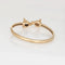 Bracelet Bracelet jonc vintage à double tête de renard en or jaune 14 carats Bypass Estate Jewelry 58 Facettes G13750