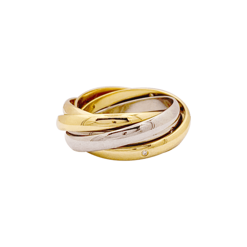 Bague 53 Bague Cartier "Trinity 6 anneaux" trois ors, diamants. 58 Facettes 34352