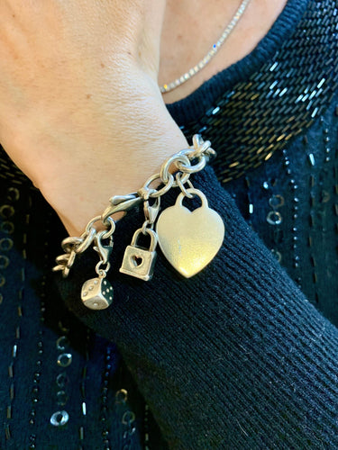 Bracelet Bracelet Gourmette Cœur Tiffany & Co. Argent 925 Millièmes 58 Facettes