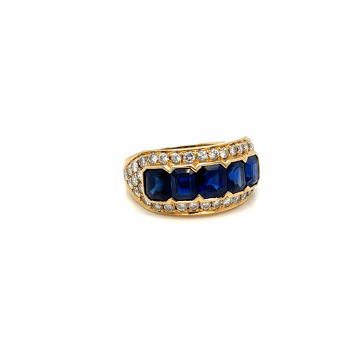 Bague Bague en saphir naturel et diamant Illario 58 Facettes