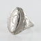 Bague 61 Chevalière ancienne argent 58 Facettes 19-463A-55