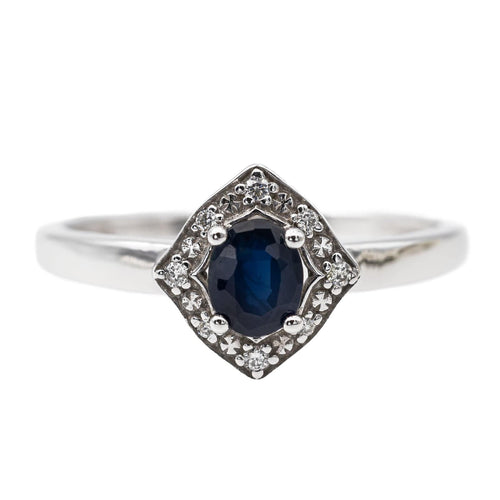 Bague 53.5 Bague Or blanc Saphir 58 Facettes 3029956CN