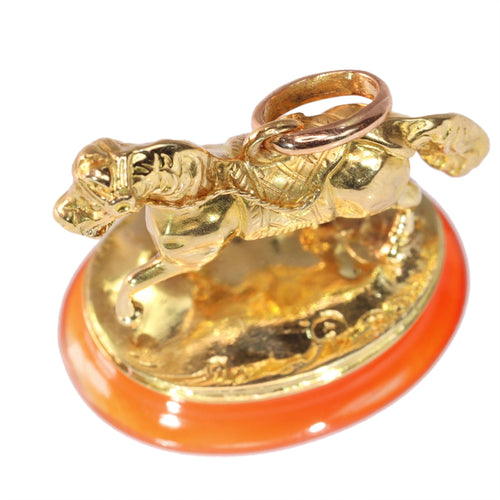 Pendentif sceau pendentif cheval en or vintage 58 Facettes 24106-0277