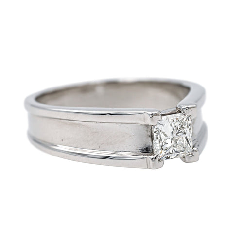 Bague Solitaire Or blanc Diamant