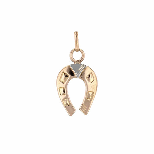Pendentif Pendentif or rose fer à cheval 58 Facettes CVP184