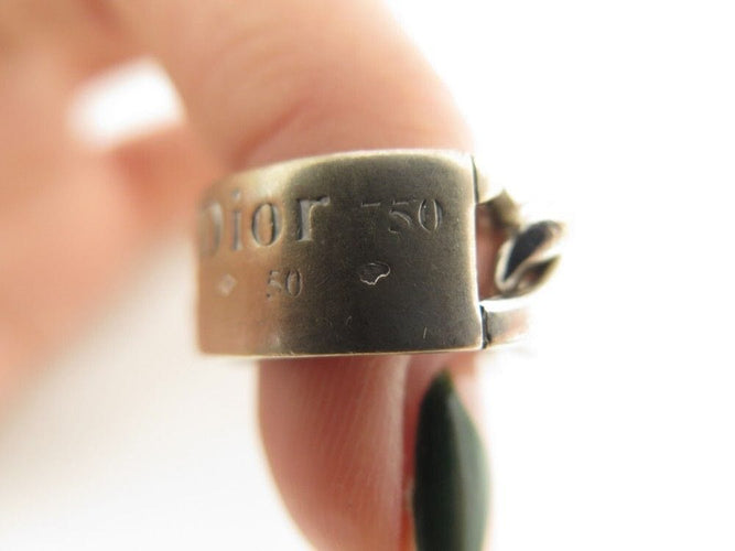 Bague 50 bague CHRISTIAN DIOR gourmette 50 or blanc 58 Facettes 259405