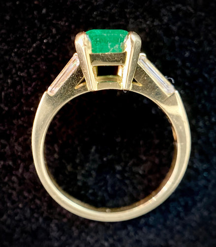 Bague 53 Bague or jaune émeraude 58 Facettes