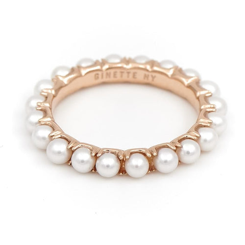Bague 51 Ginette NY Bague Alliance Maria Or rose Perle 58 Facettes 2246419CN