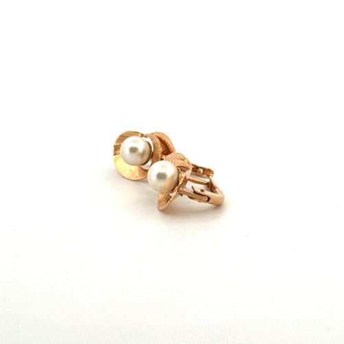Dormeuses Or Jaune 18k & Perles