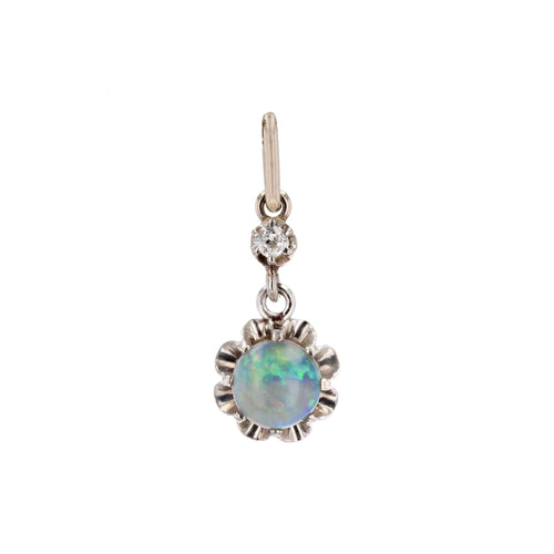 Pendentif Pendentif ancien opale et diamant 58 Facettes 24-233