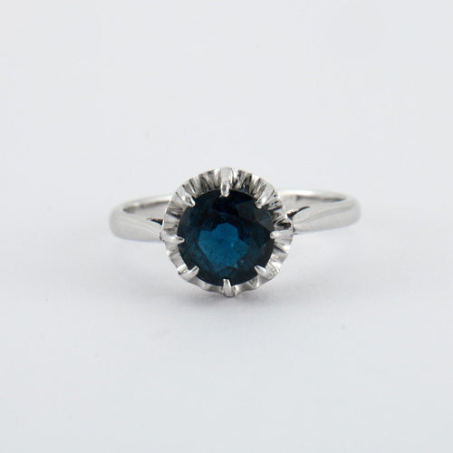 Bague 51 Bague Saphir Or Blanc Platine 58 Facettes