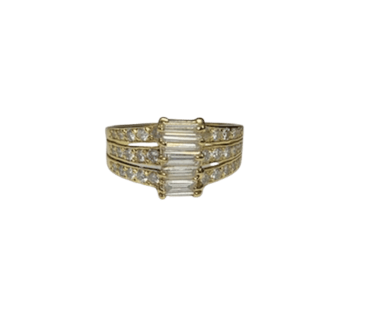 Bague 54 Van Cleef & Arpels - Bague Vintage Or Jaune Diamants 58 Facettes