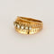 Bague 58.5 Bague bandeau or jaune et diamants 58 Facettes SQU3184