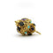 Pendentif breloque lanterne extra large de style néo-étrusque en or avec bijoux incrustés 58 Facettes