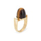 Bague 53 Bague 2 en 1 Vintage Or Jaune Lapis Lazuli Oeil de Tigre 58 Facettes G13454