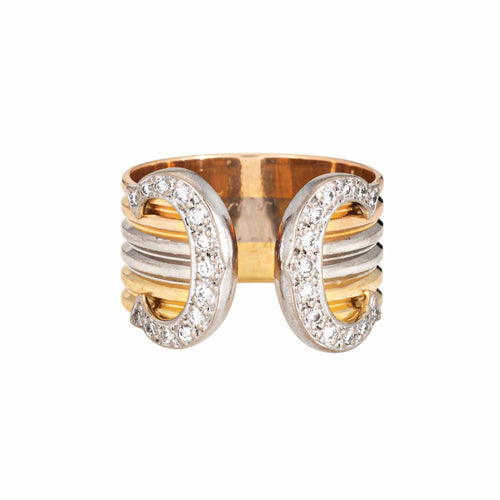 Bague 52 Bague C de Cartier en or 18 carats, diamants, vers 1979 58 Facettes G13674