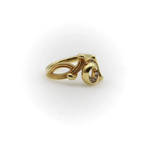 Bague 53.5 Bague spirale Origen en or et diamants Carrera y Carrera 58 Facettes A1002N