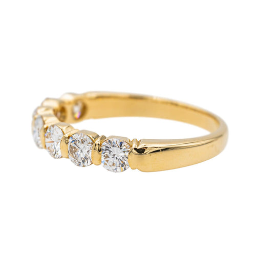 Bague 55 Bague Demi alliance Or jaune Diamant 58 Facettes 3377041CN