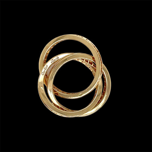 Bague 46.5 CARTIER - Bague roulante Trinity diamant 3 carats 58 Facettes