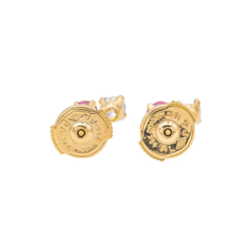 Boucles d'oreilles Boucles d'oreilles Puces Or jaune Rubis 58 Facettes 3622953CN