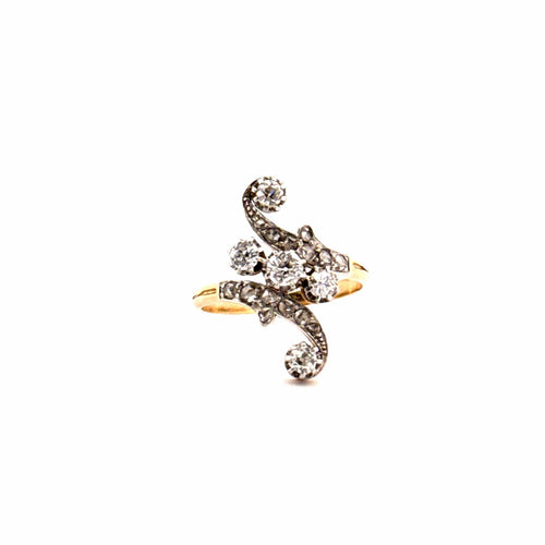 Bague 54 Bague Toi et Moi Or Jaune & Diamants 58 Facettes 20-GS32904