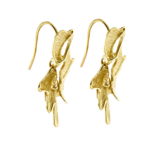 Boucles d'oreilles Boucles d'oreilles pendantes feuilles 58 Facettes 34516