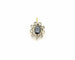 Pendentif Pendentif vintage avec saphir et diamants rosettes 58 Facettes