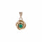 Pendentif Pendentif nid pierre verte or jaune 58 Facettes 16-229A