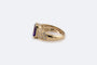 Bague 57 Bague en or jaune avec améthyste et pierres blanches 58 Facettes anl910