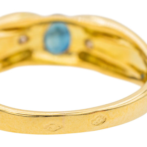 Bague Bague Or jaune Saphir 58 Facettes 3781490RV