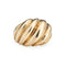 Bague 56.5 Bague en or cannelée vintage des années 70 58 Facettes G13427