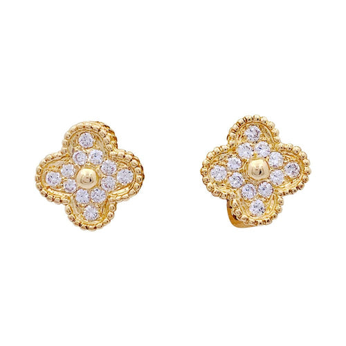 Boucles d'oreilles Boucles d'oreilles Van Cleef & Arpels, "Vintage Alhambra", or jaune, diamants. 58 Facettes 33757