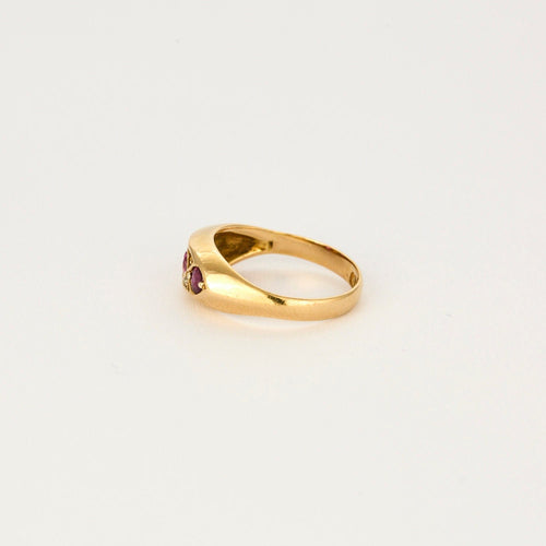 Bague 48.5 Bague Illusion or jaune, rubis, diamants 58 Facettes LP1132/13