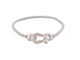 Bracelet bracelet FRED force 10 mm manille en or blanc cable acier t14 58 Facettes 260312