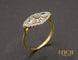 Bague 53 Bague Art Déco Losange Diamants et Saphirs 58 Facettes A10444