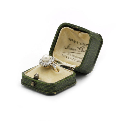 Bague 58 Bague or jaune, platine et diamants 58 Facettes 1062