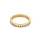 Bague 53,5 Bague jonc en or jaune et diamants princesse 58 Facettes SQU3662X2