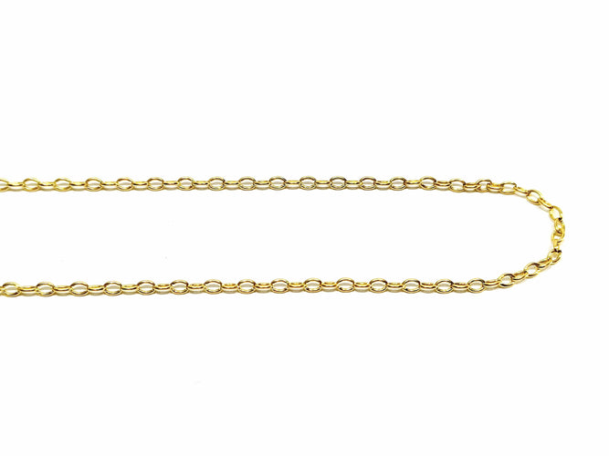 Chaîne or jaune maille forçat 58 Facettes